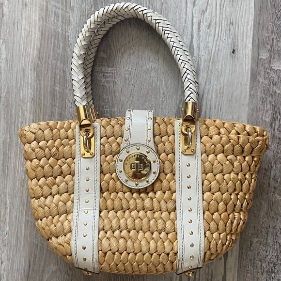 Michael Kors Handbags - Michael Kors Santorini Straw Shoulder Bag